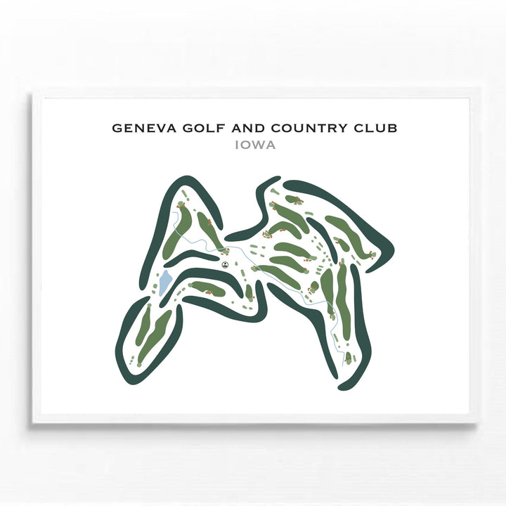 Geneva Golf & Country Club, Iowa - Printed Golf Courses