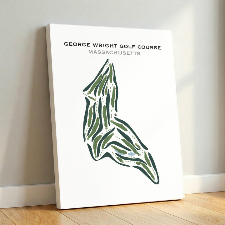 George Wright Golf Course, Massachusetts - Printed Golf Courses