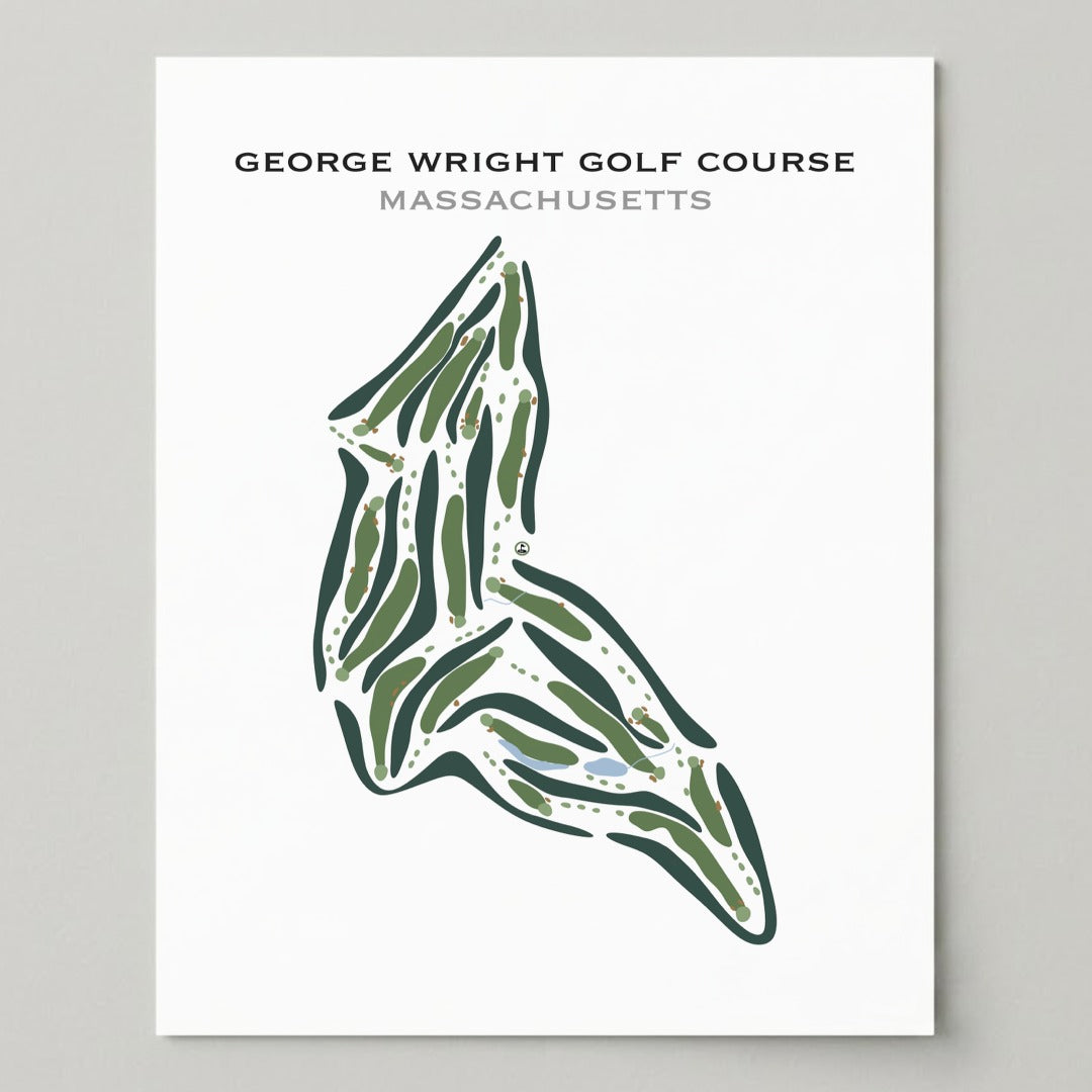 George Wright Golf Course, Massachusetts - Printed Golf Courses