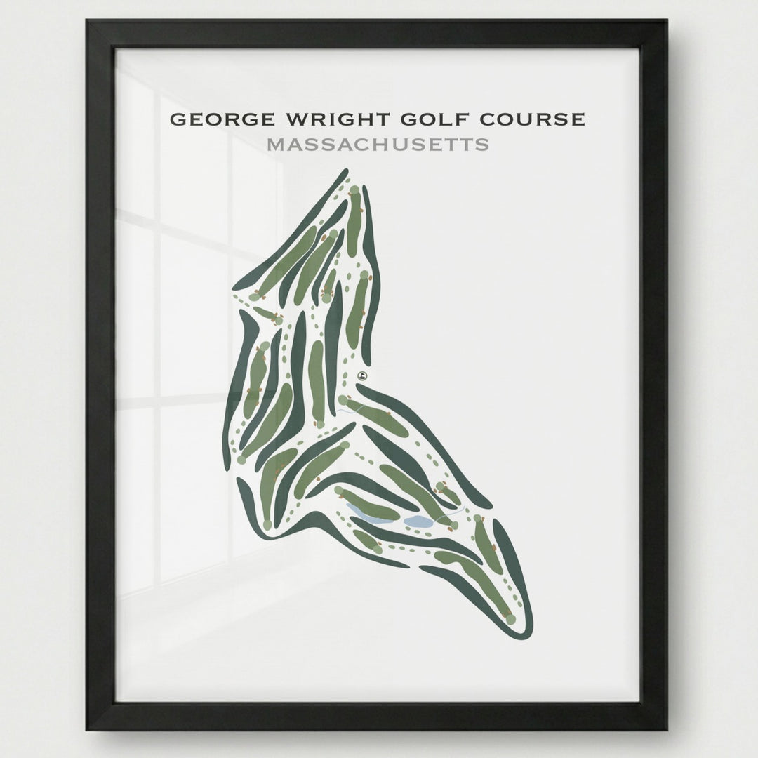 George Wright Golf Course, Massachusetts - Printed Golf Courses