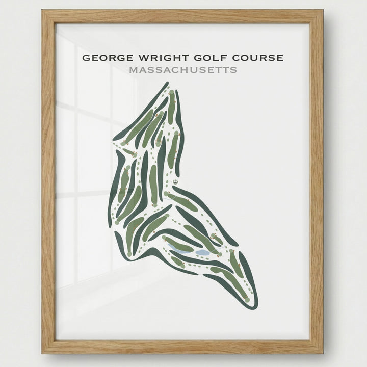 George Wright Golf Course, Massachusetts - Printed Golf Courses