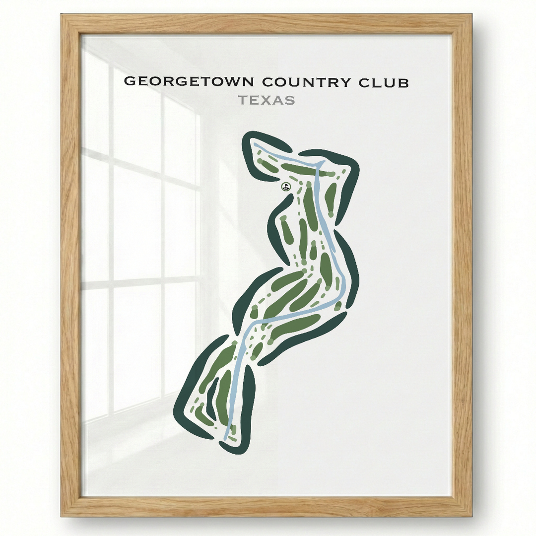 Georgetown Country Club, Texas - Printed Golf Courses