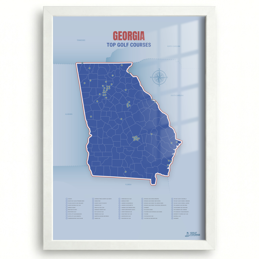 Map of Georgia Golf Courses