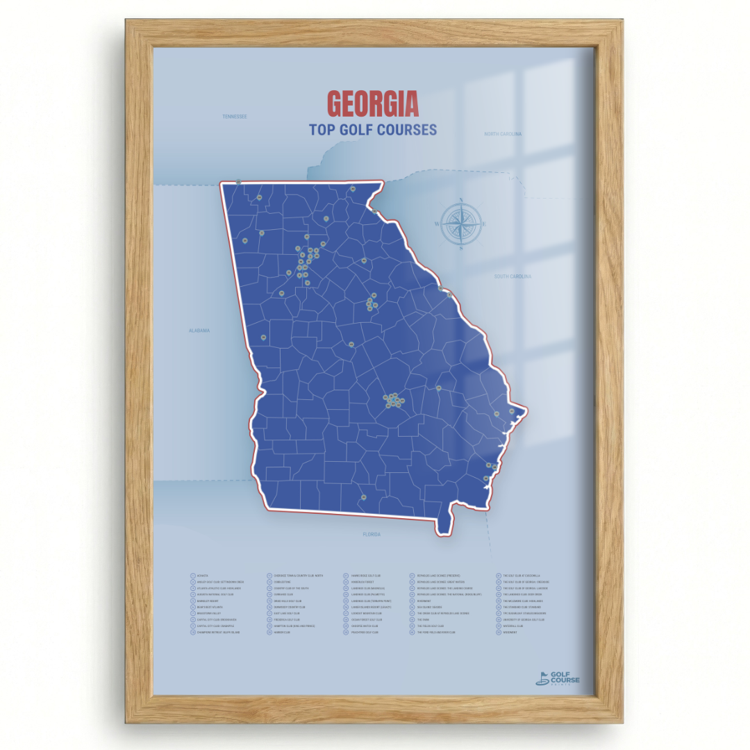 Map of Georgia Golf Courses
