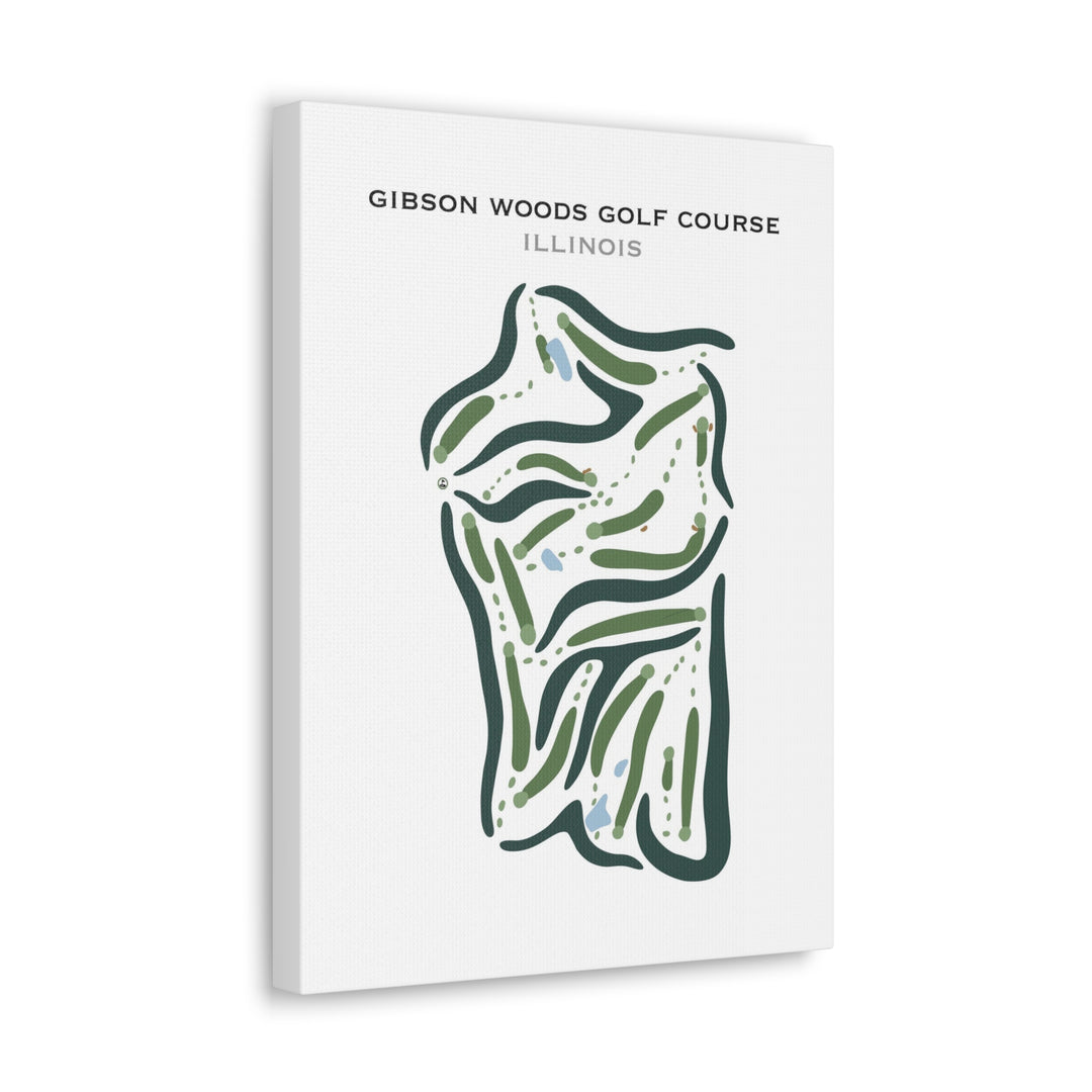 Gibson Woods Golf Course, Illinois - Printed Golf Courses
