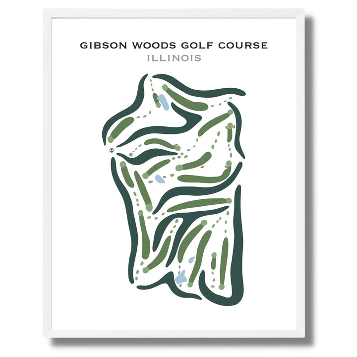 Gibson Woods Golf Course, Illinois - Printed Golf Courses