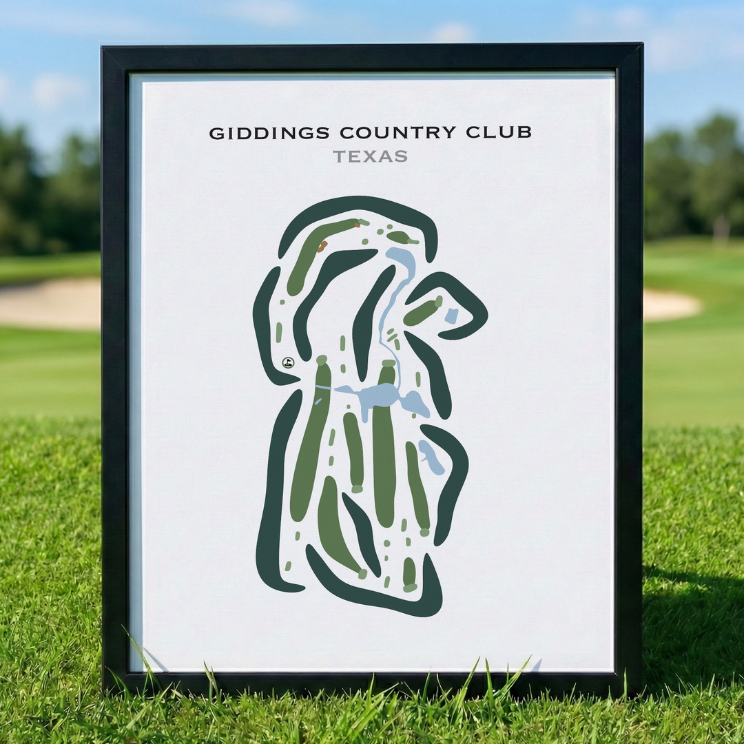 Giddings Country Club, Texas - Printed Golf Courses