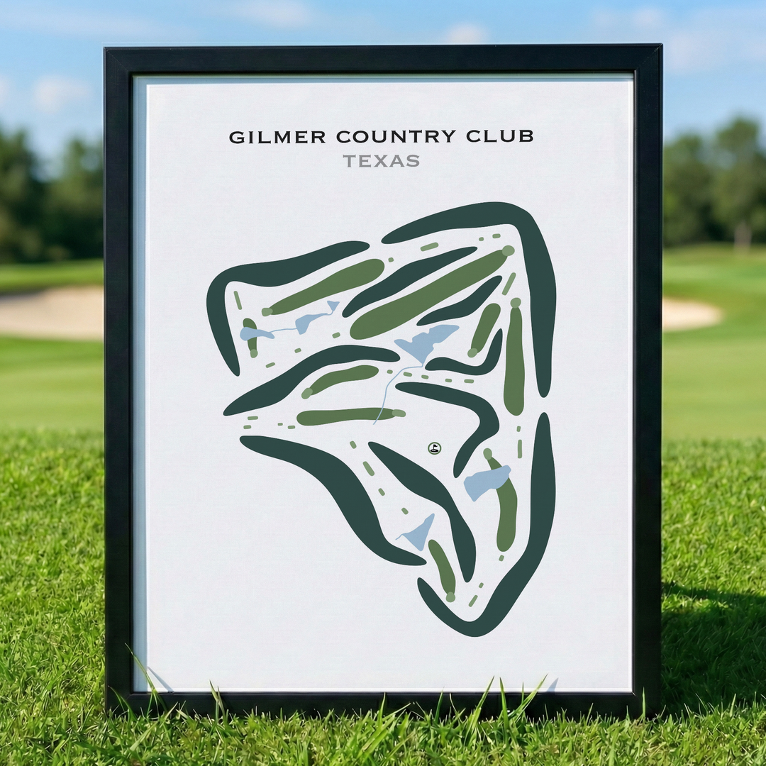 Gilmer Country Club, Texas - Printed Golf Courses
