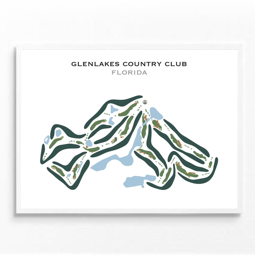 GlenLakes Country Club, Florida - Printed Golf Courses