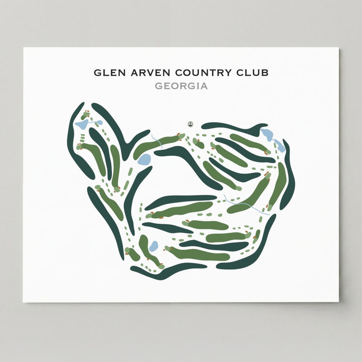 Glen Arven Country Club, Georgia - Printed Golf Course