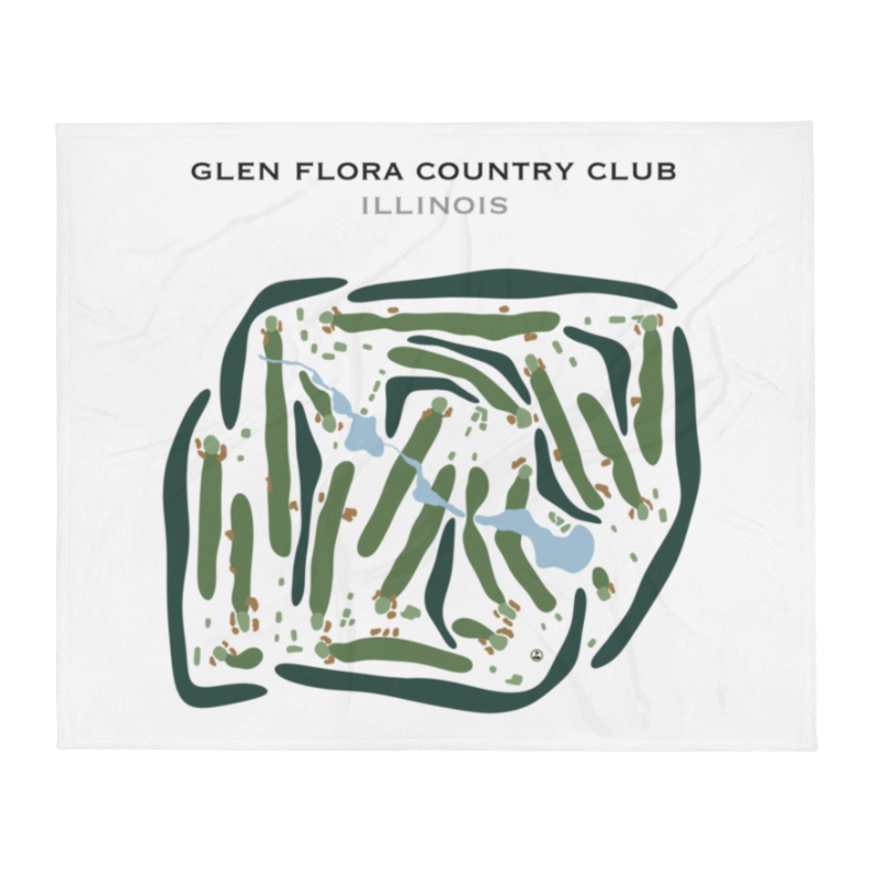 Glen Flora Country Club, Illinois - Printed Golf Courses