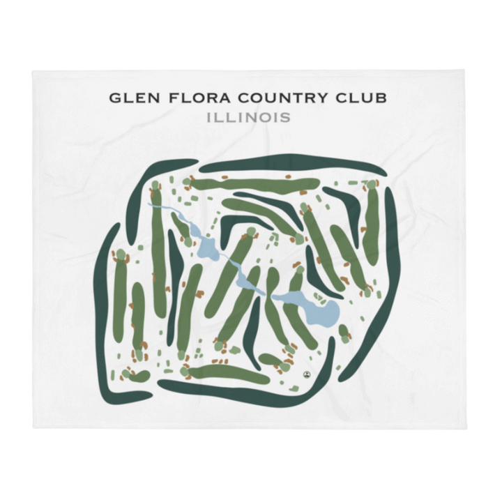 Glen Flora Country Club, Illinois - Printed Golf Courses