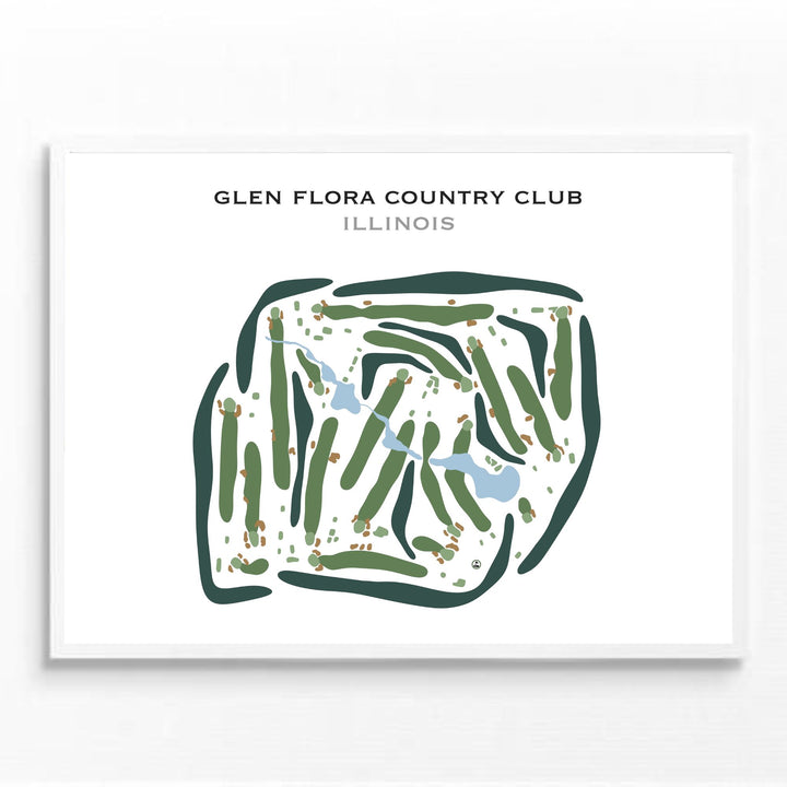 Glen Flora Country Club, Illinois - Printed Golf Courses