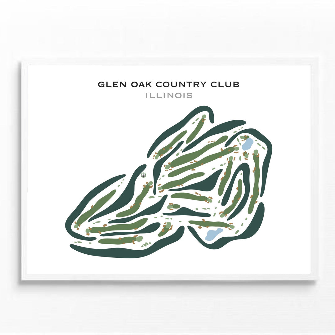 Glen Oak Country Club, Illinois - Printed Golf Courses