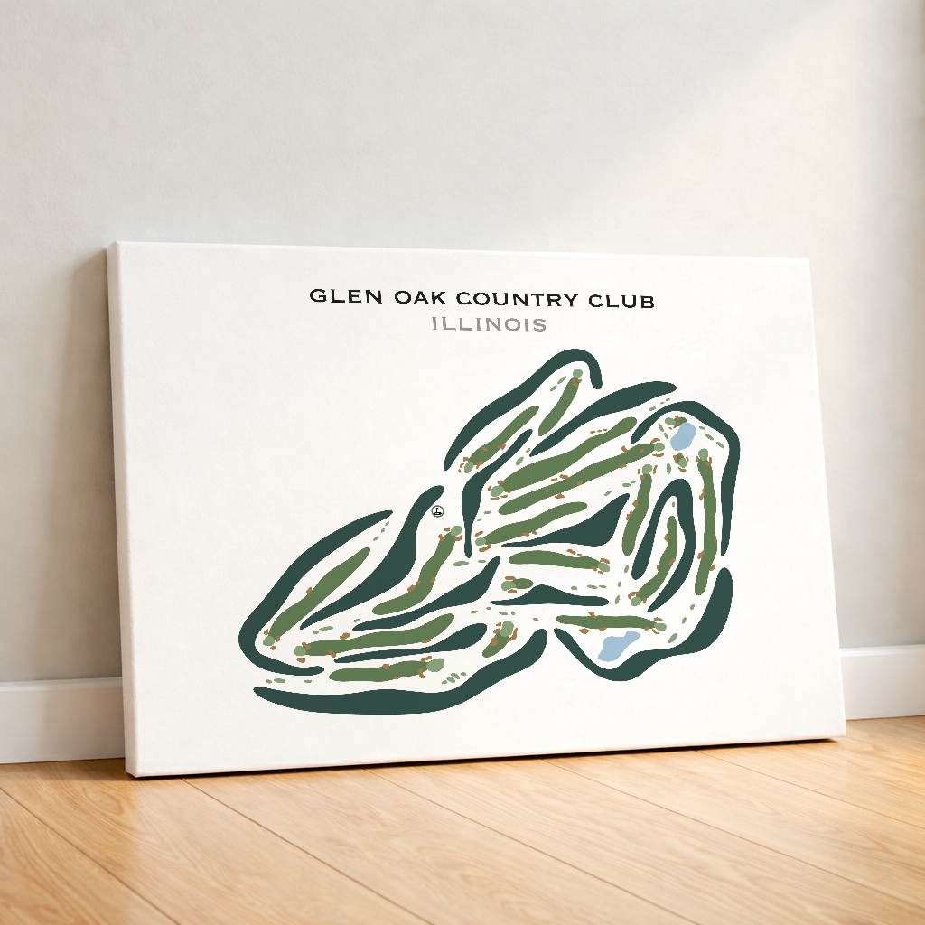Glen Oak Country Club, Illinois - Printed Golf Courses