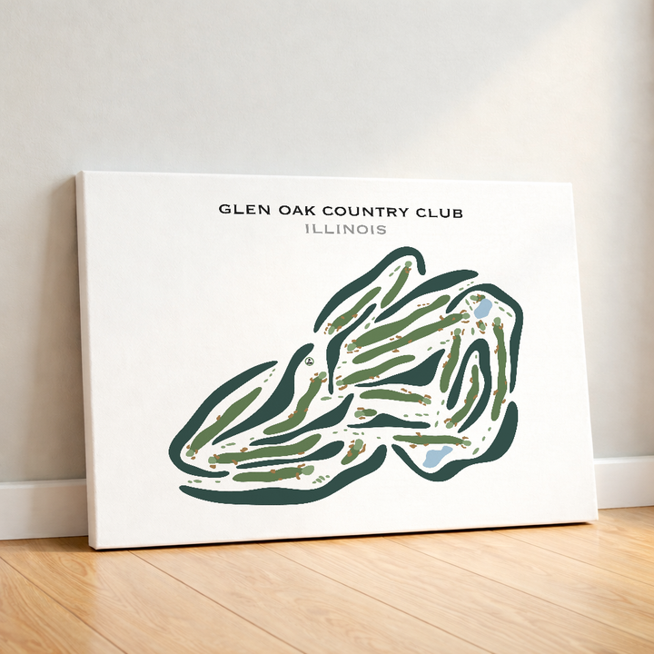 Glen Oak Country Club, Illinois - Printed Golf Courses