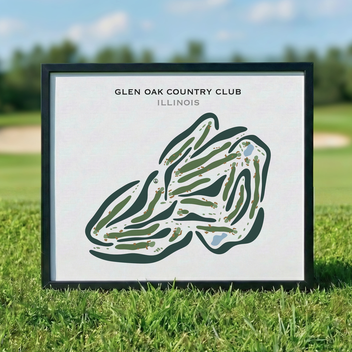 Glen Oak Country Club, Illinois - Printed Golf Courses