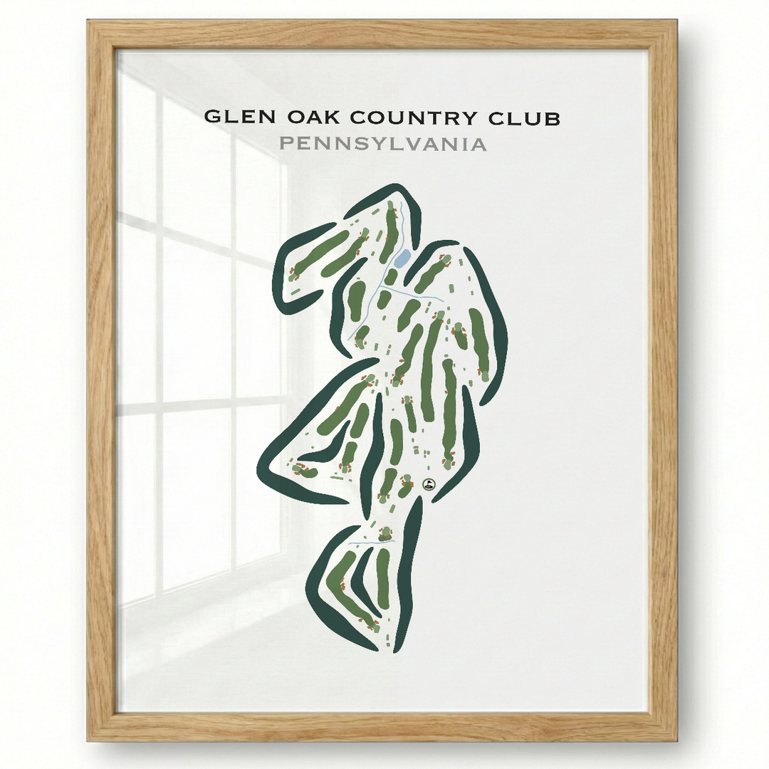 Glen Oak Country Club, Pennsylvania - Printed Golf Courses