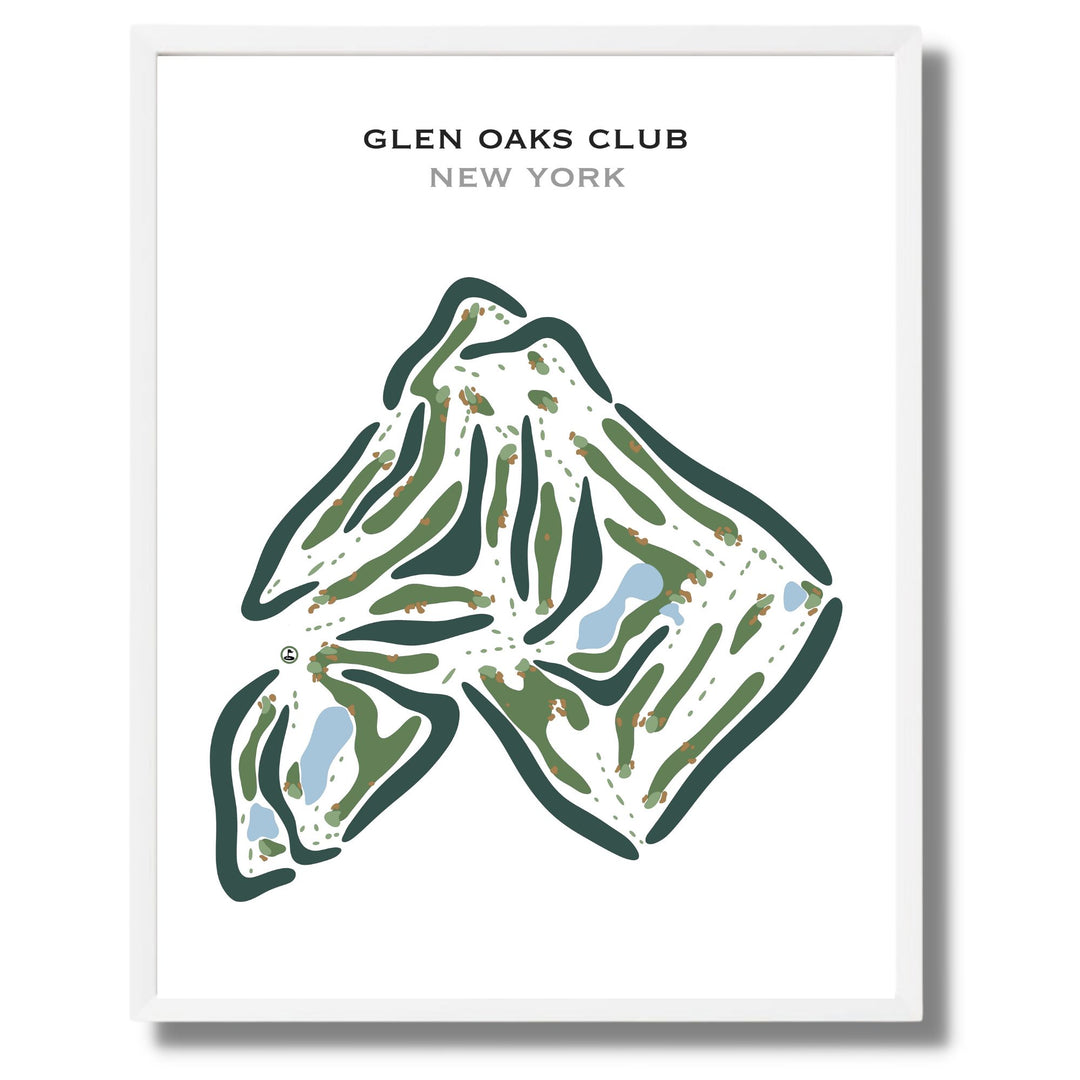 Glen Oaks Club, New York - Printed Golf Course