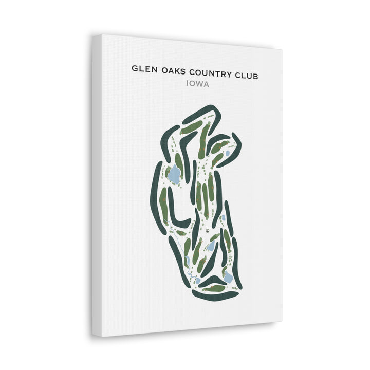 Glen Oaks Country Club, Iowa - Printed Golf Courses