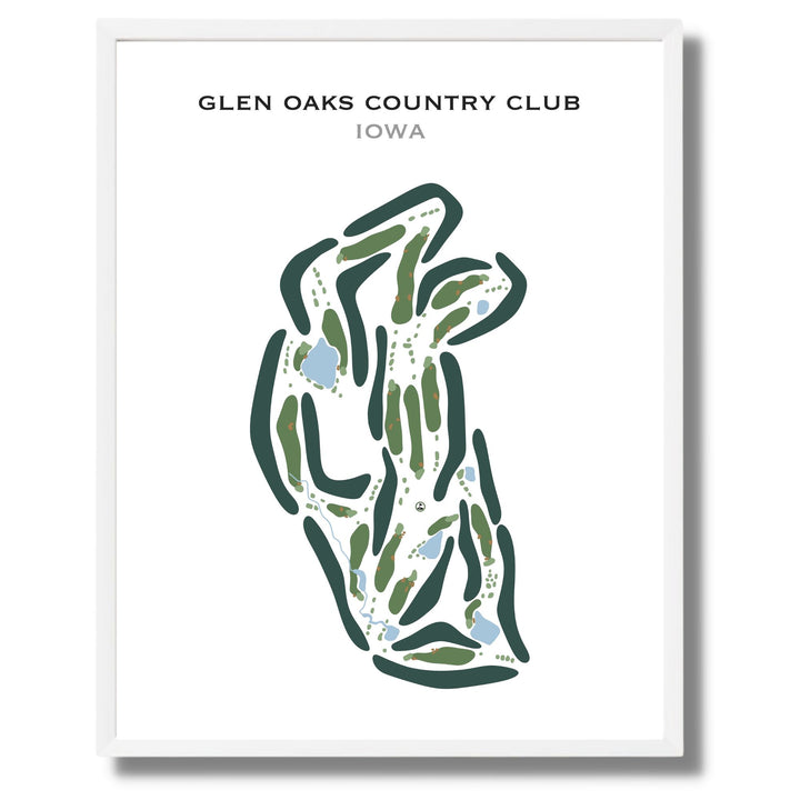 Glen Oaks Country Club, Iowa - Printed Golf Courses