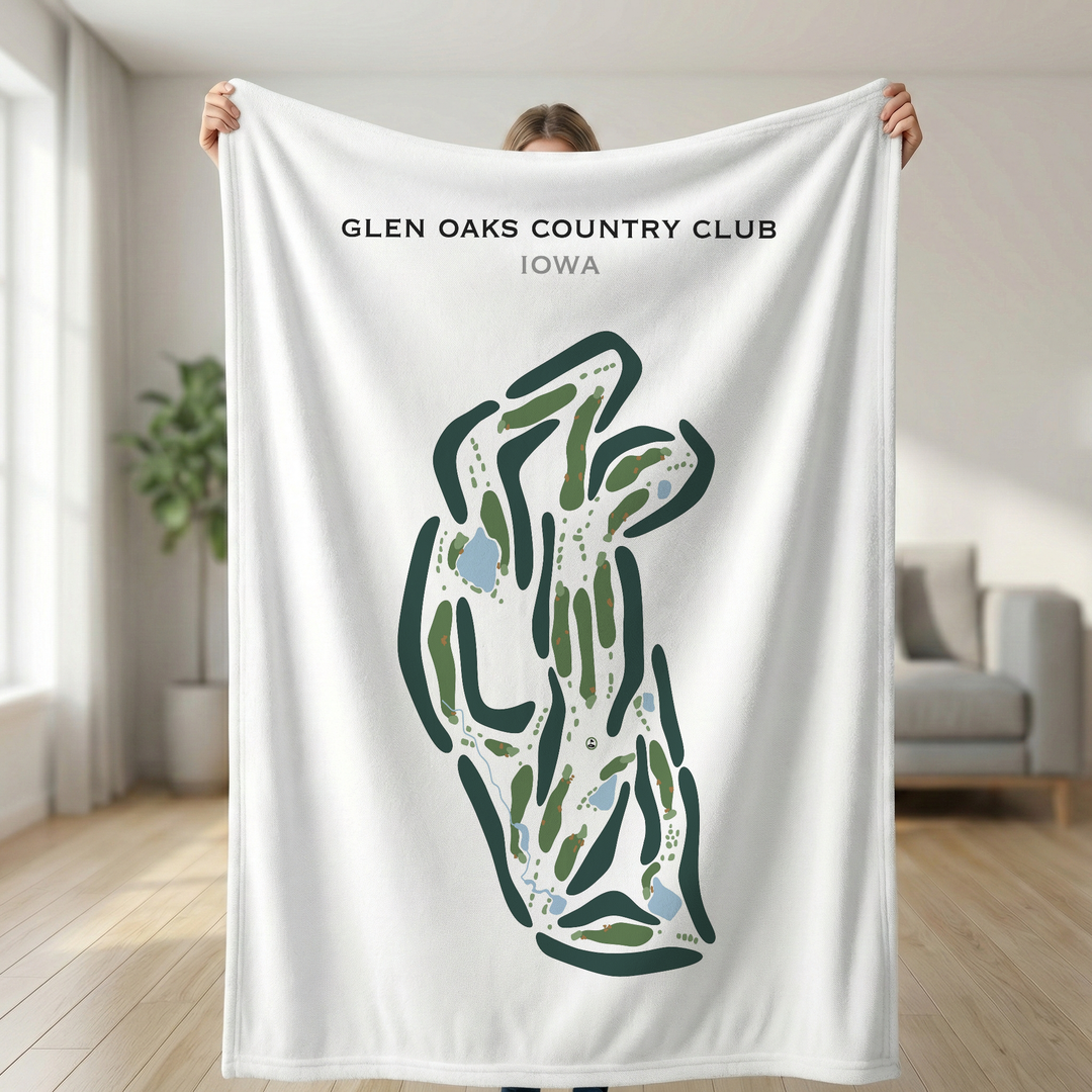 Glen Oaks Country Club, Iowa - Printed Golf Courses
