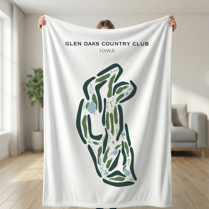 Glen Oaks Country Club, Iowa - Printed Golf Courses