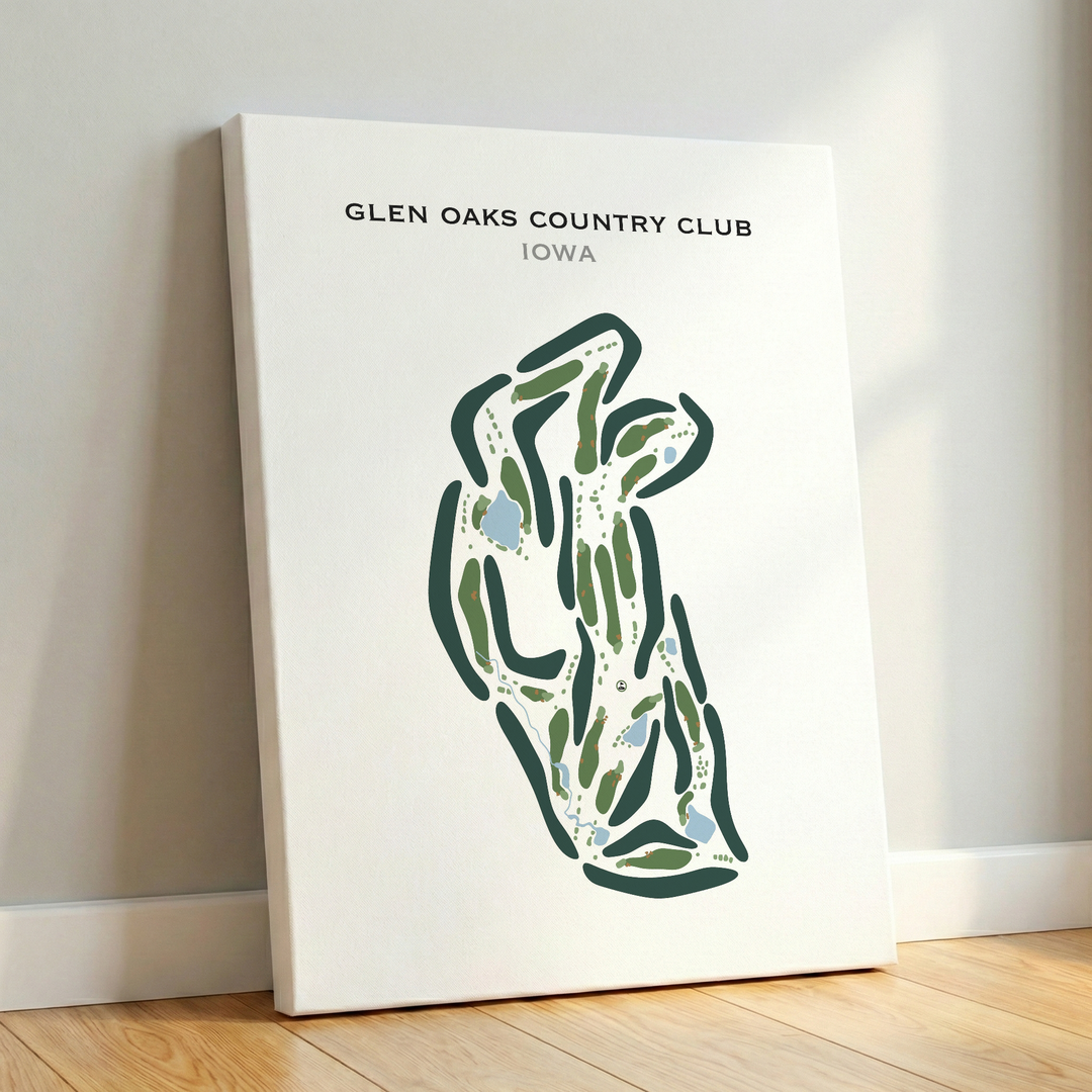 Glen Oaks Country Club, Iowa - Printed Golf Courses