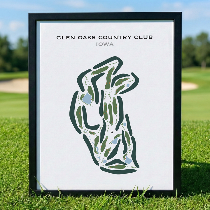 Glen Oaks Country Club, Iowa - Printed Golf Courses