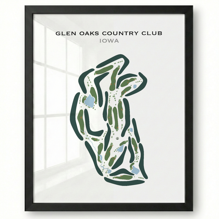 Glen Oaks Country Club, Iowa - Printed Golf Courses
