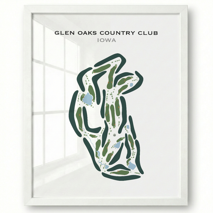Glen Oaks Country Club, Iowa - Printed Golf Courses