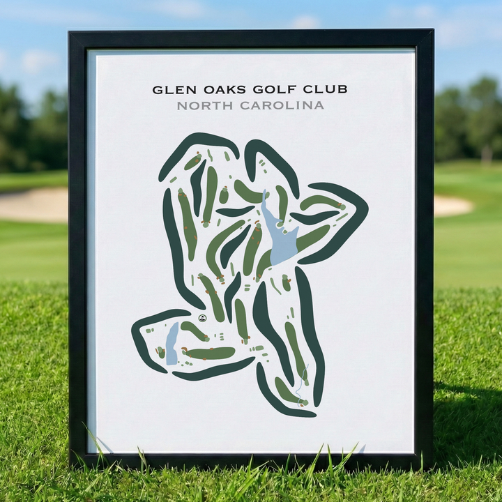 Glen Oaks Golf Club, North Carolina - Printed Golf Courses
