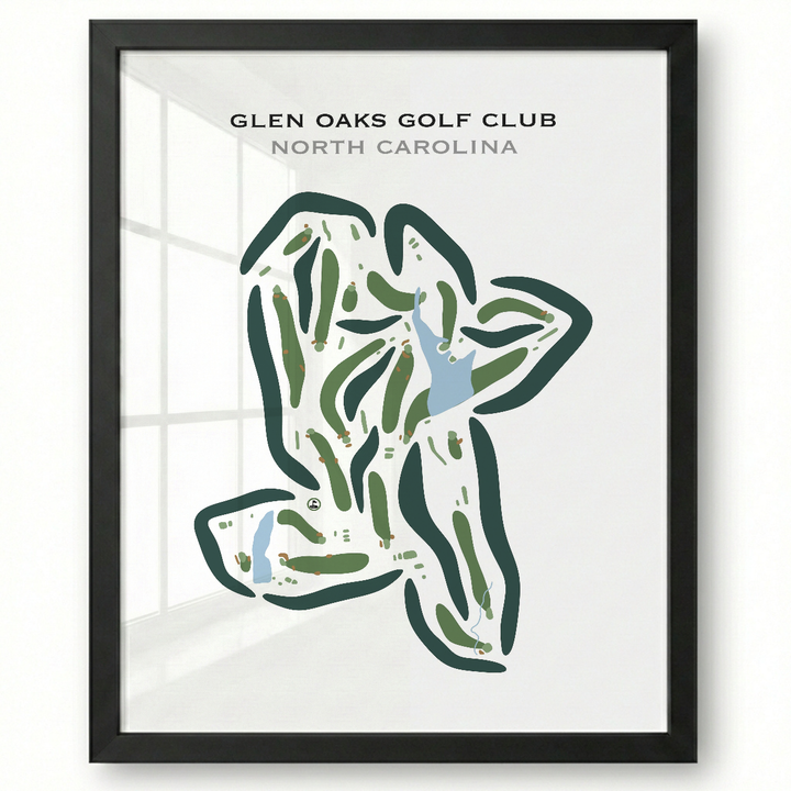 Glen Oaks Golf Club, North Carolina - Printed Golf Courses