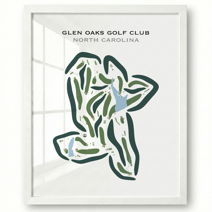 Glen Oaks Golf Club, North Carolina - Printed Golf Courses