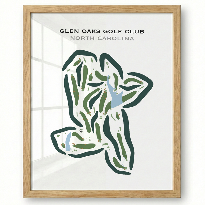 Glen Oaks Golf Club, North Carolina - Printed Golf Courses