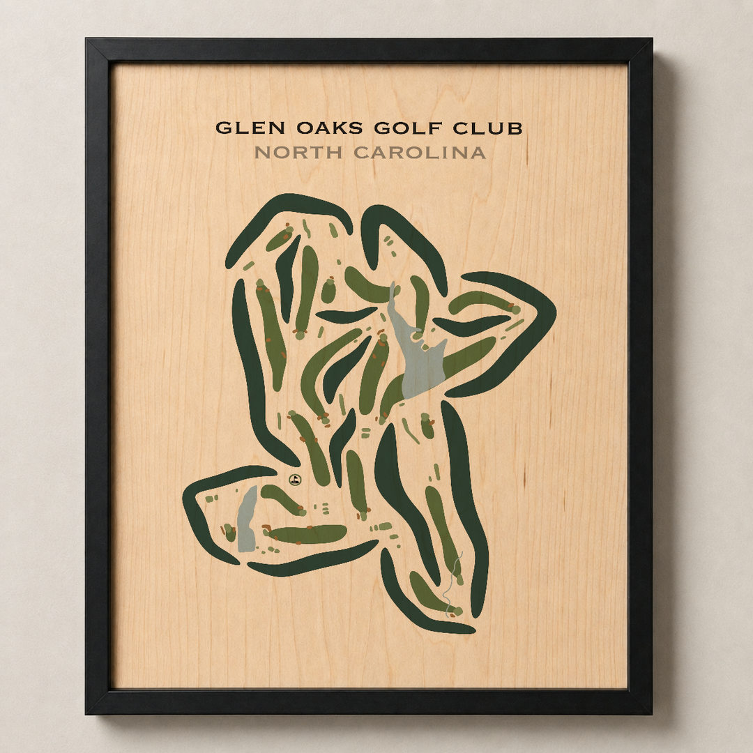 Glen Oaks Golf Club, North Carolina - Printed Golf Courses