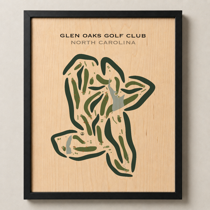 Glen Oaks Golf Club, North Carolina - Printed Golf Courses
