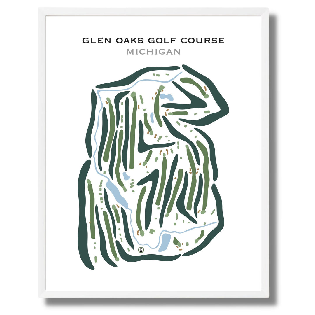 Glen Oaks Golf Club, Michigan - Printed Golf Courses