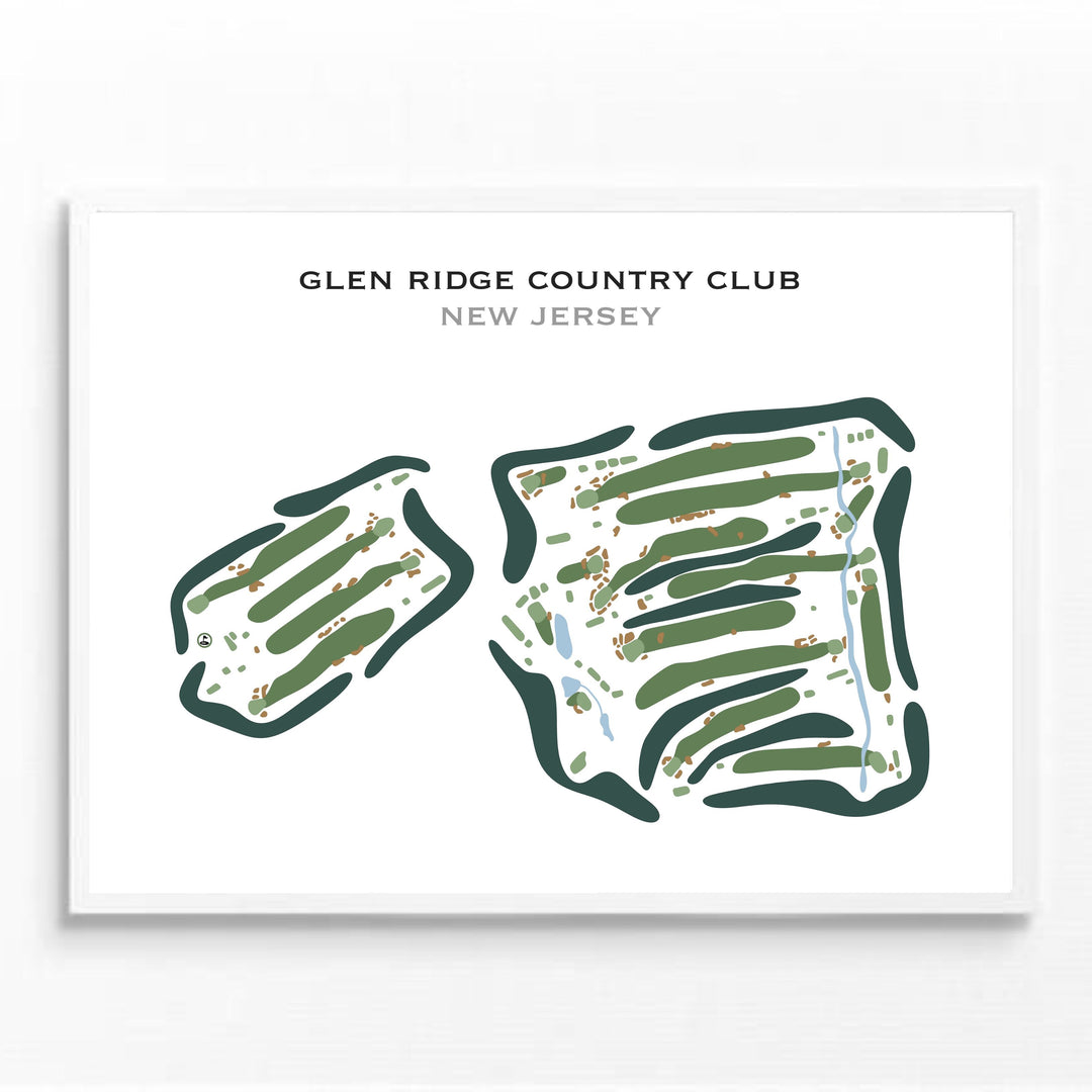 Glen Ridge Country Club, New Jersey - Printed Golf Course