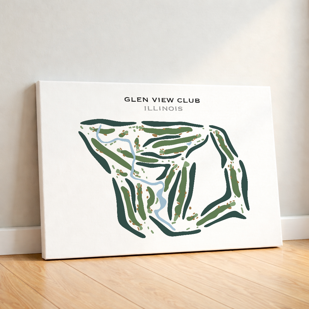 Glen View Club, Illinois - Printed Golf Courses