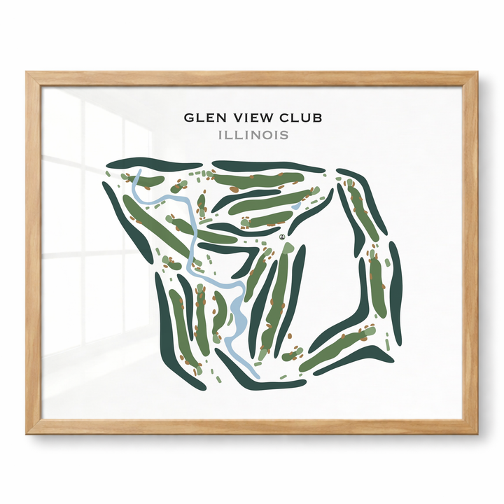 Glen View Club, Illinois - Printed Golf Courses