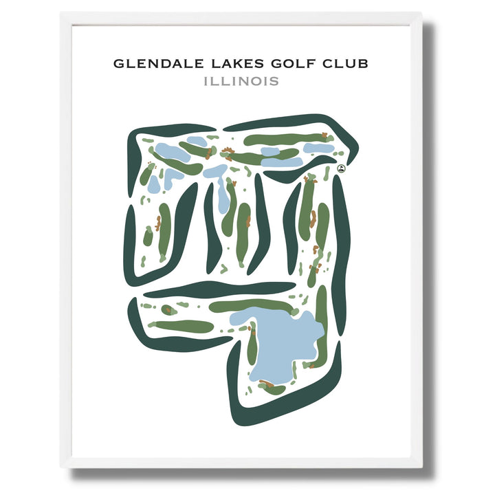 Glendale Lakes Golf Club, Illinois - Printed Golf Courses