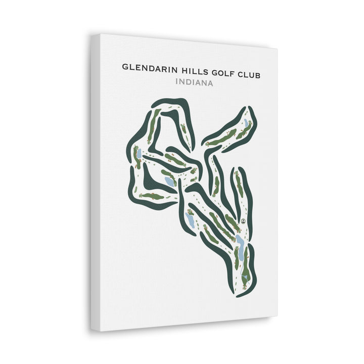 Glendarin Hills Golf Club, Indiana - Printed Golf Courses