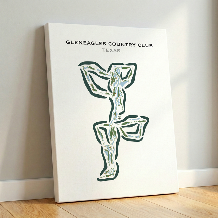 Gleneagles Country Club, Texas - Printed Golf Courses