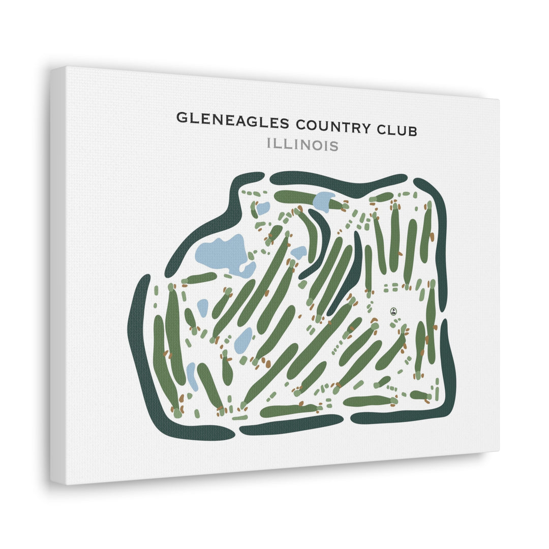 Gleneagles Country Club, Illinois - Printed Golf Courses