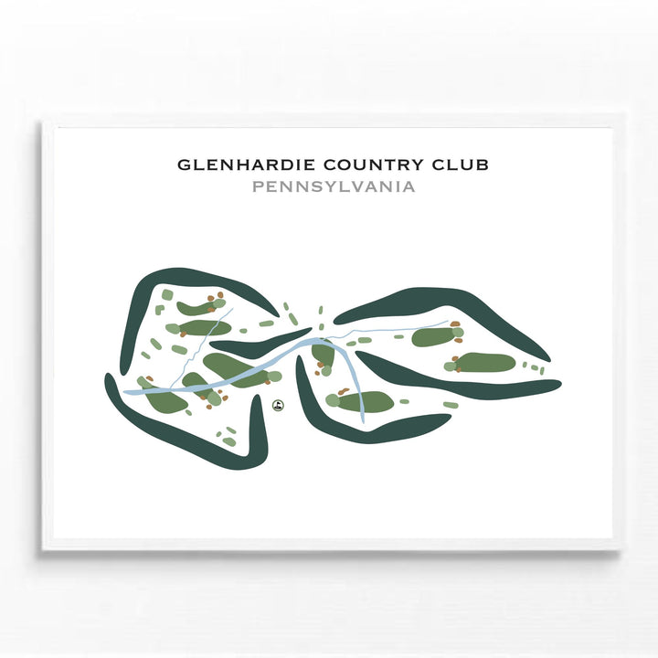 Glenhardie Country Club, Pennsylvania - Printed Golf Courses