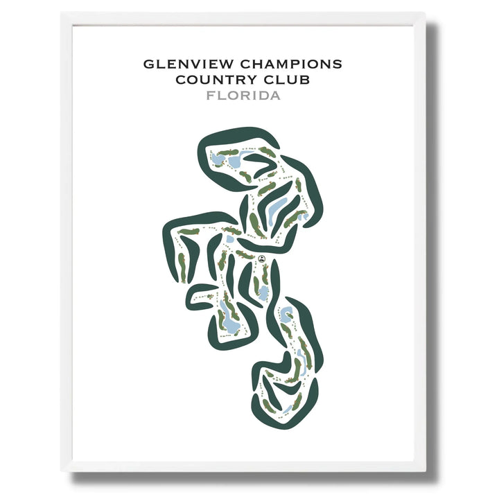 Glenview Champions Country Club, Florida - Printed Golf Courses