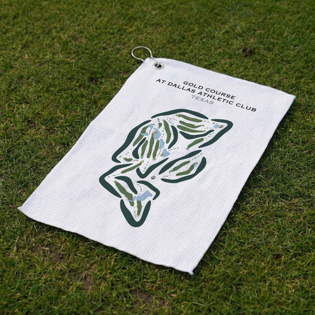 Gold Course at Dallas Athletic Club, Texas - Printed Golf Courses