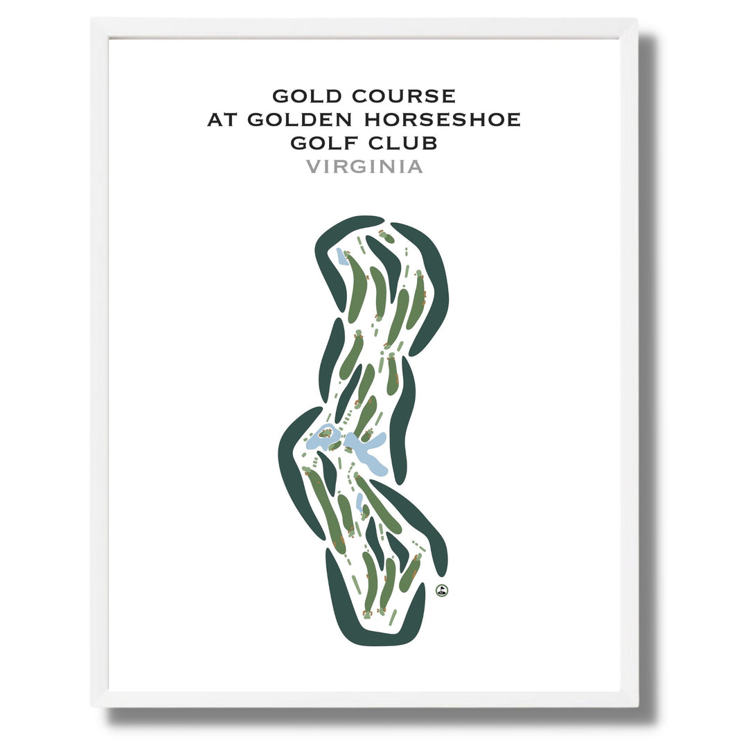 The Gold Course at Golden Horseshoe Golf Club, Virginia - Printed Golf Courses