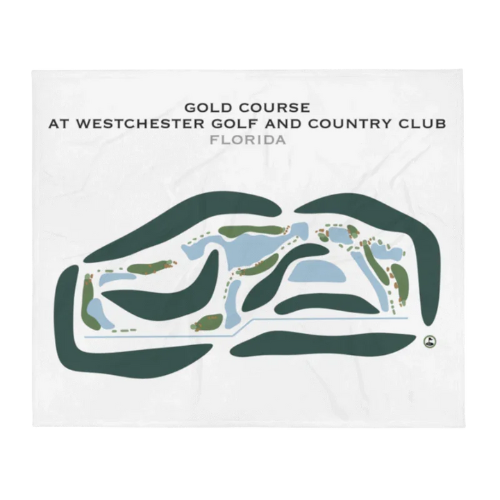 Gold Course at Westchester Golf & Country Club, Florida - Printed Golf Courses